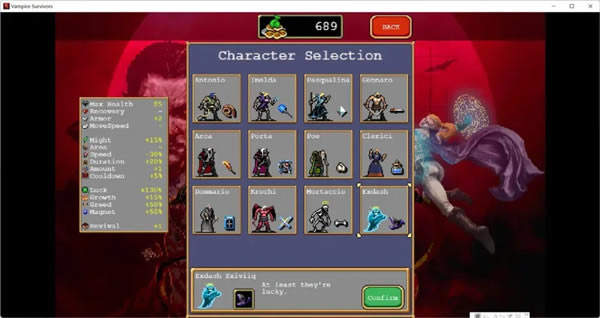 吸血鬼幸存者學習版百度云角色解鎖方法