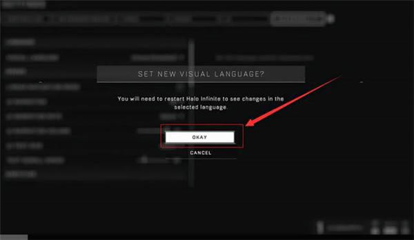 光環無限怎么設置中文