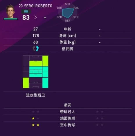 实况足球2020球员能力值介绍一览3